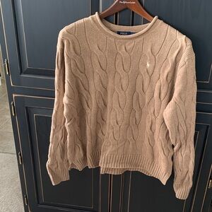 Ralph Lauren Tan Cable Knit Sweater